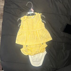 Carter's Yellow Gingham Diaper Cover Set
